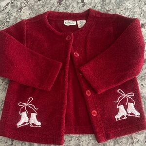 L.L. Bean Girls' Vibrant Red Sweater